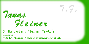 tamas fleiner business card